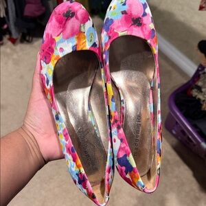 Madden Girl Colorful Floral Heels
